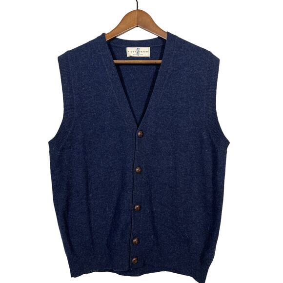 Vintage River Trader Collegiate Sweater Vest Cardigan Button - M - Picture 2 of 6